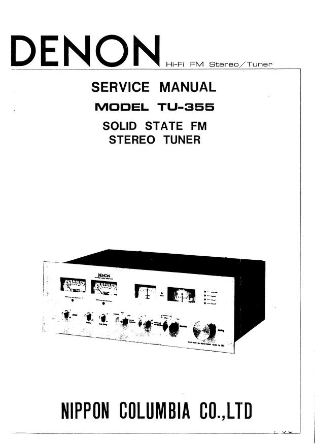 Manual: TU355 SM DENON EN : Free Download, Borrow, and Streaming